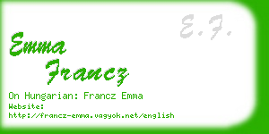 emma francz business card
